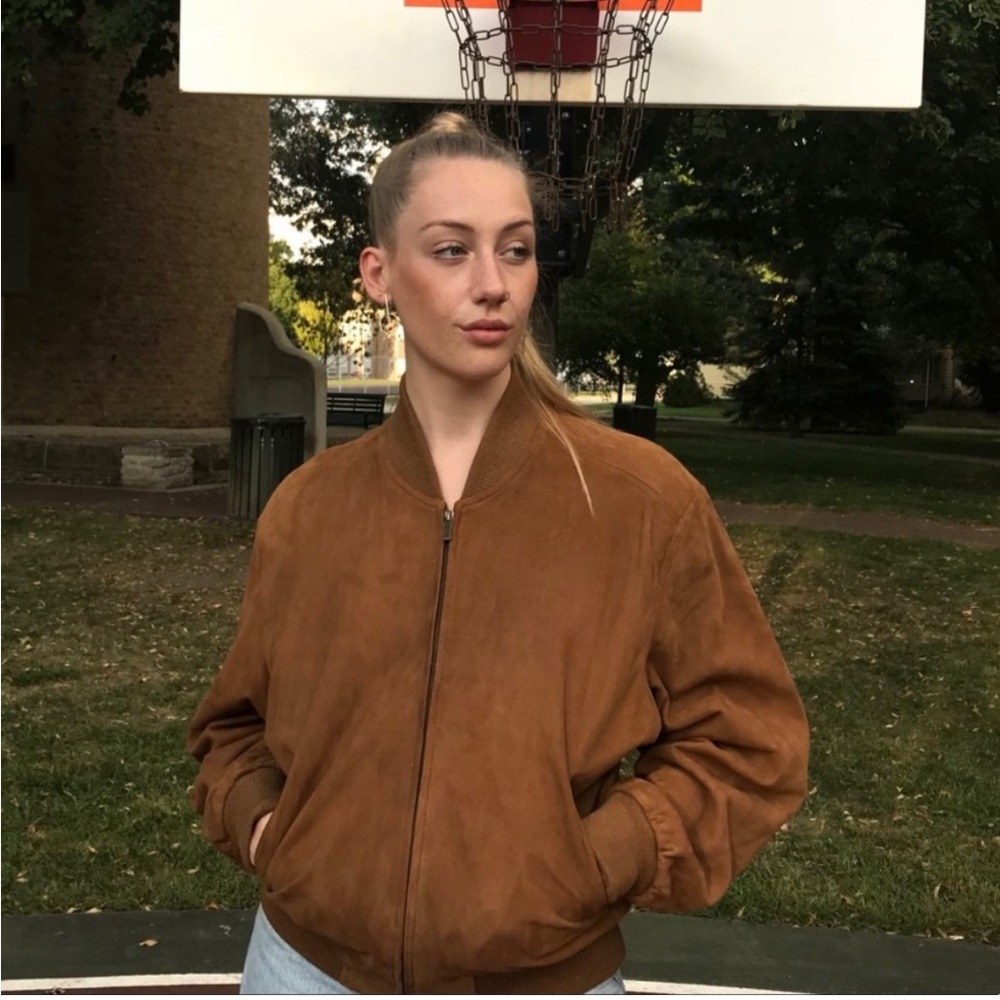 Coach | Vintage Leather Suede Bomber Jacket #0913 in Olive 🫒 fits M/L - Picture 7 of 10
